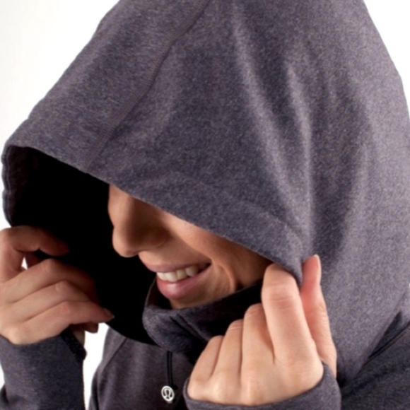 Lululemon Hooded Stride Jacket  Heathered Charcoal Grey and Purple - Picture 10 of 10